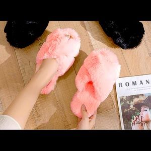 Fluffy slippers